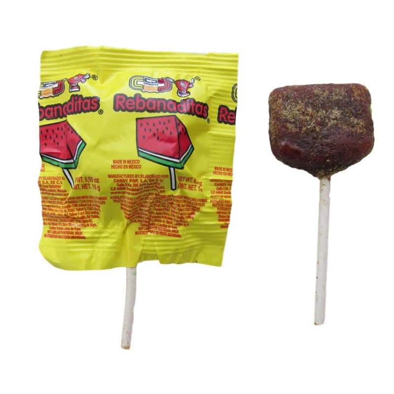 Rebanaditas Lollipops Paletas Con Chili (With Chile), 40 Pieces Bundled