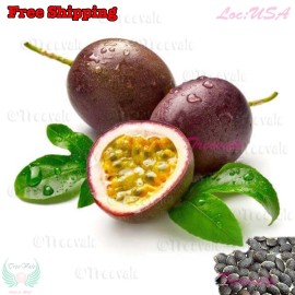Treevale Purple Passion Fruit,  Passiflora Edulis, Vine Passion Flower Seeds | NON-GMO - 15 Seeds No Tracking