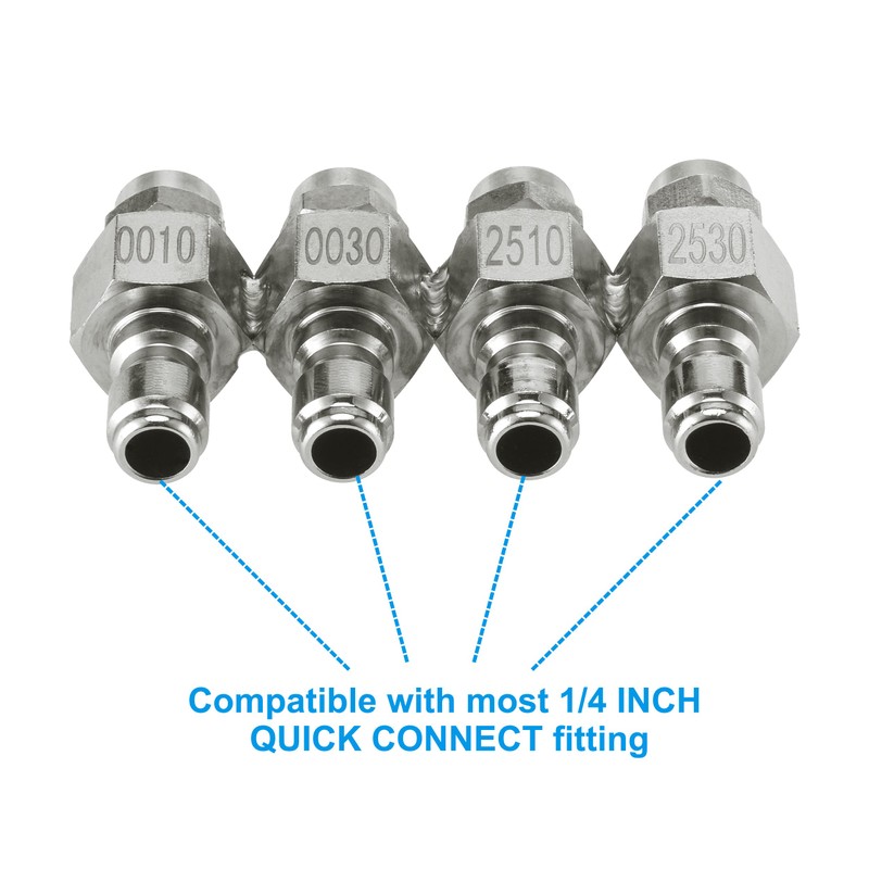 RIDGE WASHER Pressure Washer Nozzle, Stainless Steel Soft Wash Nozzle