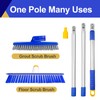 ITTAHO 12" Wide Floor Scrub and Grout Brush Set With