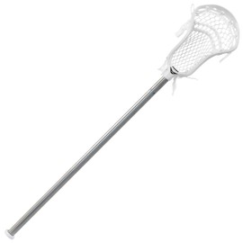 Silverfin Mens Complete Lacrosse Stick with Mesh Pocket | Youth Lacrosse Stick: Smooth, Lightweight & Durable with Sturdy Construction | Kids Lacrosse Sticks (White)