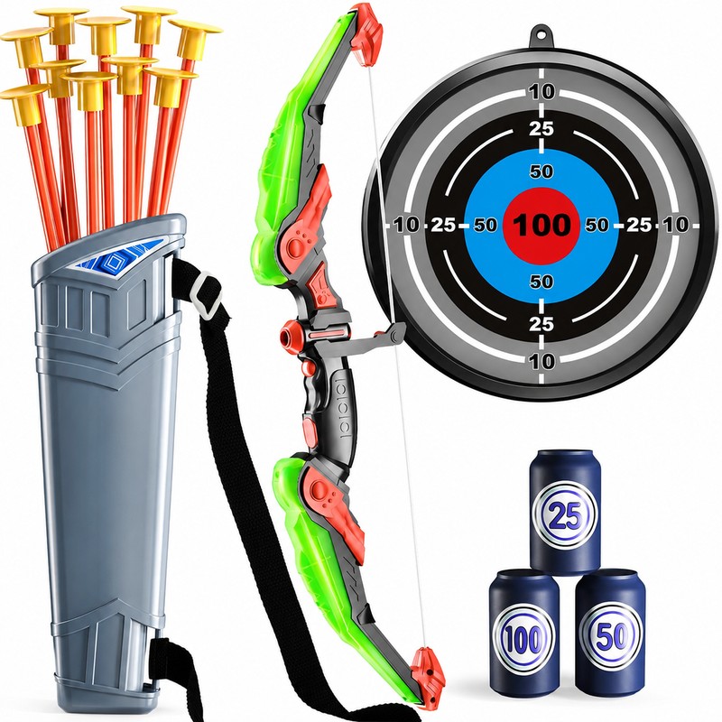 Kids Bow and Arrow Set with Target – LED Light