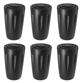 Audio Fan Trekking Poles, Rubber Caps, Pack of 6, Black, Climbing Stock Protection, Walking Pole, Cap, Anti-Slip, Rubber Cap, Device Protective Cap, Replacement, 1.5 x 0.4 inches (3.9 x 1.1 cm), Black