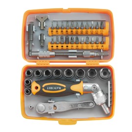 STEELMIGHT Screwdriver Set, Hex Wrench Bit, Ratchet Set Tool, 38 in 1 Hex Screw Spanner, 180° Adjustable, Chrome Vanadium Steel, Compact Storage Case Included, Precision Repair Tool Set