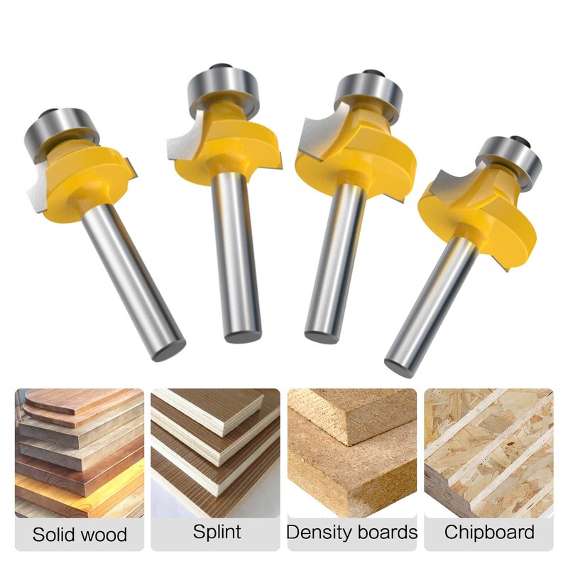 1/4 Inch Shank Roundover Edging Router Bit Set Corner Rounding