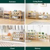 Smiry Bamboo Shoe Rack for Closet, 3 Tier Wooden Stackable