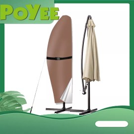POYEE Umbrella Cover, 420D Waterproof Outdoor Patio Umbrella Cover Coffee - 7.5x11.5' Offset Umbrella, Coffee