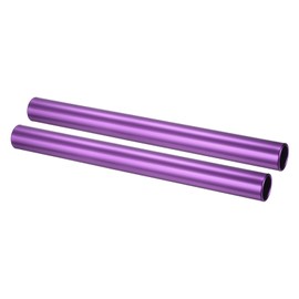 PATIKIL Relay Track Baton, 2 Pack Aluminum Tube Field Running Race Stick Corrosion Resistant for Outdoor Athletics Sport Game Practice Tool, Purple
