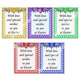 Easter Card Making Toppers Gingham Craft Embellishments x 5