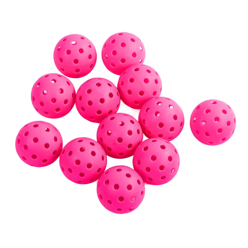 12PCS 74mm 40 Holes Pickleballs PE Plastic High Elasticity Pickleball