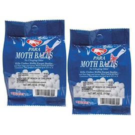 para Moth Balls Kills Clothes Moths and Carpet Beetles, 4 oz Bag (2 Pack)