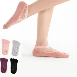 Women's Non-slip Sports Yoga Socks Men's Black - Closed-toe