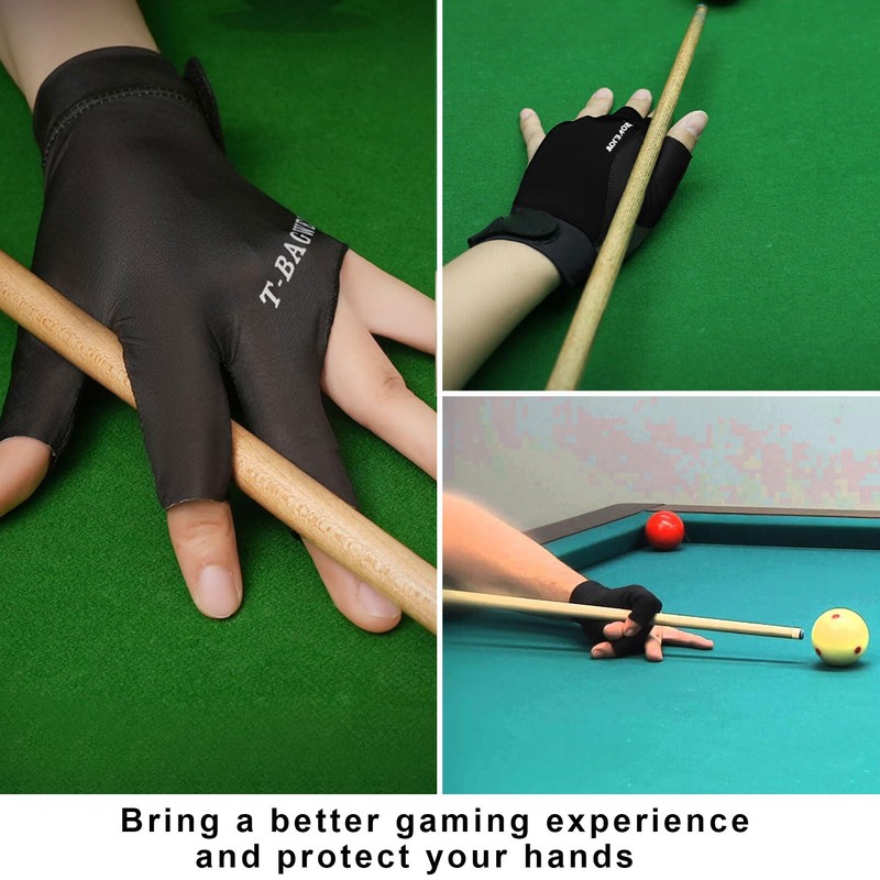 AONAYO Single Pack Billiard Gloves, Billiard Glove Left, Snooker Gloves,