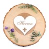 Decorative Door Sign Wooden Heart 13 x 12 cm (Men's)