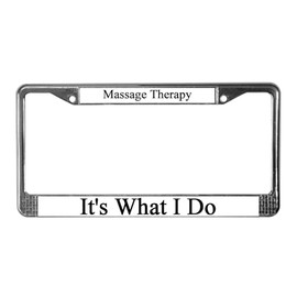 CafePress Massage Therapist License Plate Frame Chrome License Plate Frame, License Tag Holder