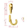 Fuxxer 20 x Mini Iron Hooks Decorative Hooks Picture Hooks