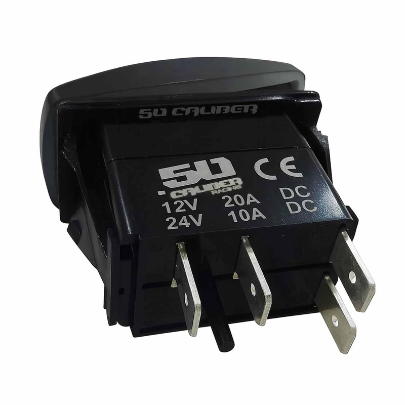 50 Caliber Racing Rocker Switch ON/Off LED Backlit -Nautical Star-