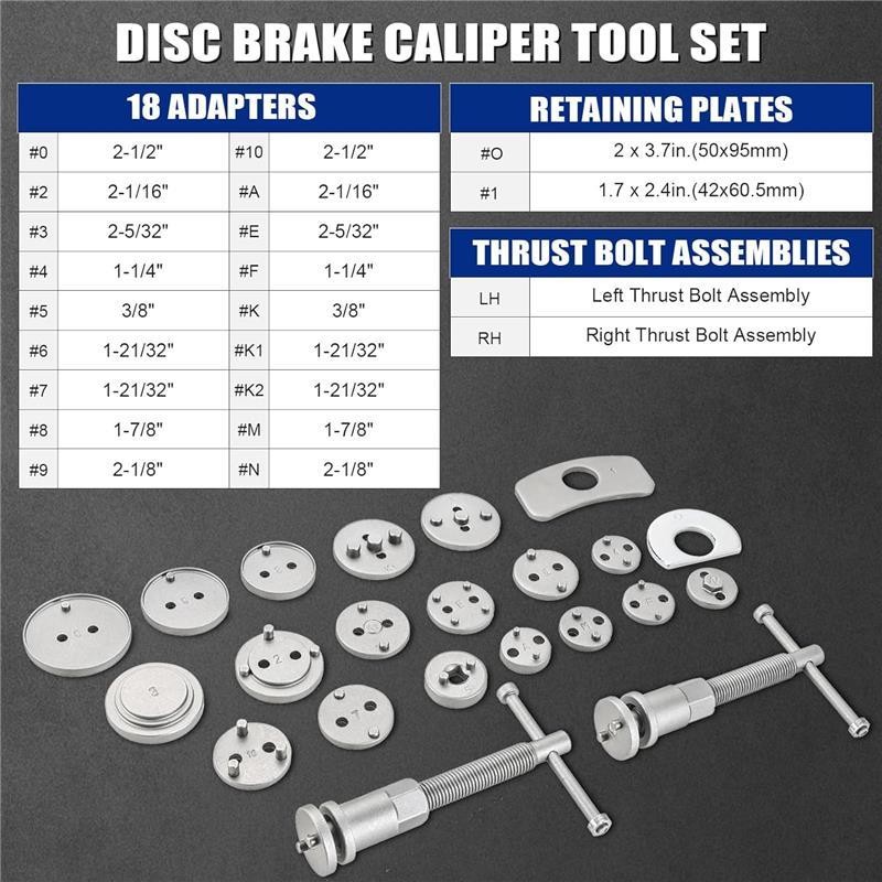 24pcs Brake Caliper Tool, Heavy Duty Disc Brake Caliper Tool