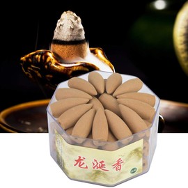 Hilitand Backflow Incense Cones 70 Backflow Incense Sticks Rose Lily Osmanthus Sandalwood Eagle Wood Ambrosia Wormwood Odour Backflow Cone for Backflow Incense Holder (Ambrosia)