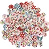 Pack of 100 Painted Colors Round DIY Wooden Buttons for