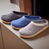 Haflinger Grizzly Torben Felt Clog Slippers Made of Pure Wool