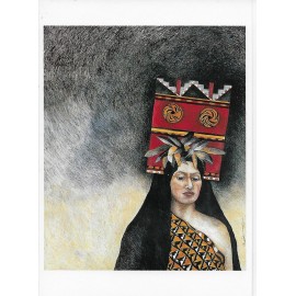 Pomegranate Her Heart Can Make a Slow Bud Open, 1988, Patricia Wyatt (American) --POSTCARD