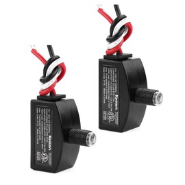 120V AC Dusk to Dawn Photocell Light Sensor, Outdoor Hard-Wired Post Eye Light Control with Photoelectric Switch, Auto On/Off, ETL Listed, 2 Pack