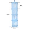 3 Pcs Hanging Mesh Space Foldable 3 Compartments Storage Basket