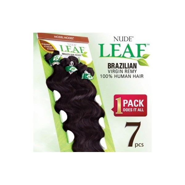 Model Model Nude Leaf Brazilian Remy Human Hair Natural Body Wave Long 7Pcs 18+20+22