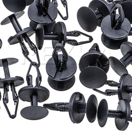 Rexka 10pcs Cowl Grille Bumper Retainers Pins Wheelhouse Liner Rivet Push Type Retainer Clips 17/64" (6.5mm) Hole for GM 11589290 Ford W714040-S300 Chrysler 6509049-AA