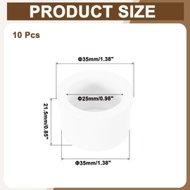 uxcell 10 Pcs PVC DWV Reducer Bushing 1" x 3/4"(Socket x Socket) Thread Coupling Connectors PVC Pipe Reducer Adapter Fitting for Pipe Connecting Home Sewer Plumbing, White