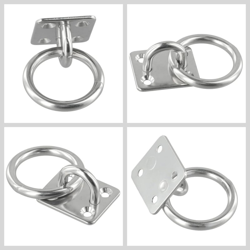 4 Pack Tie Ring on Plate Tie Rings for Equestrian