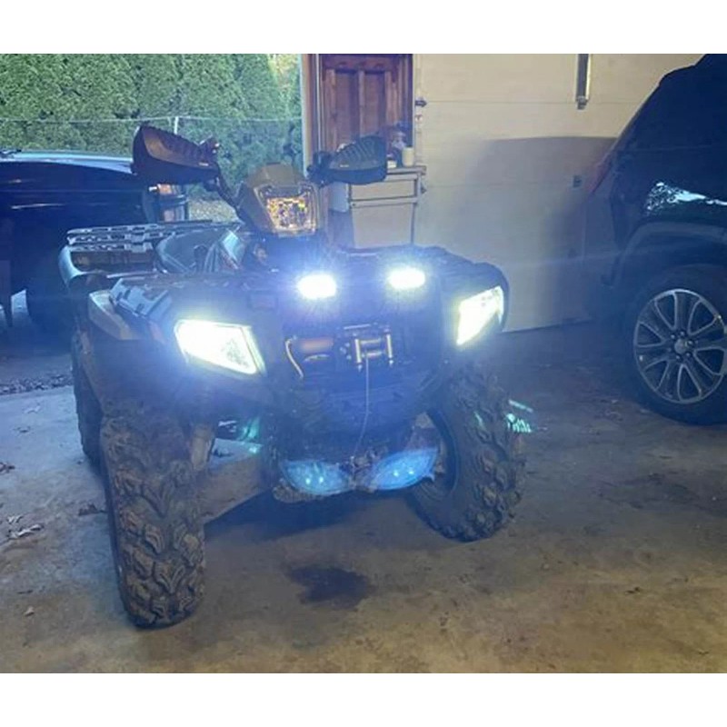 SHENKENUO 2x 150W 6000K LED Headlight Bulbs For Polaris Ranger