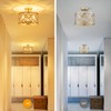 WUZUPS Chandelier 3-Light Vintage Farmhouse Semi-Flush Mount Ceiling Light Lighting