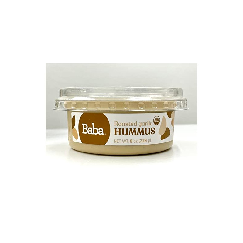 Baba Organic Hummus (8 oz) - USDA Organic, Gluten Free,