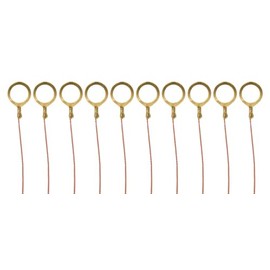 B&P Lamp® Zinc Plated Ground Lug, Slips 1/4 IP, 12 Inch Long Copper Ground Wire, Pack of 10