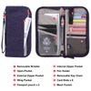 Zoppen RFID Travel Wallet & Documents Organizer Zipper Case, Family