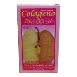 Colageno Capsulas Vitaminas A C Y E 800 Mg C/u 100 Caps Cba