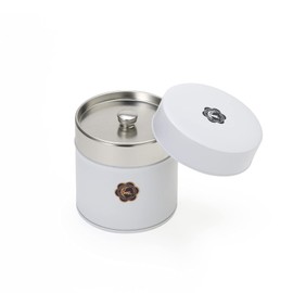 Tsukihito Seal 106-09069 Tsuki Rabbit Tin (Small), White, Tea Leaves, Tea Canister, Coffee Canister, Small Items, 5.3 oz (150 g)