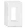Decorator Wall Plate 1-Gang Light Switch Plate Outlet Cover,Unbreakable Polycarbonate