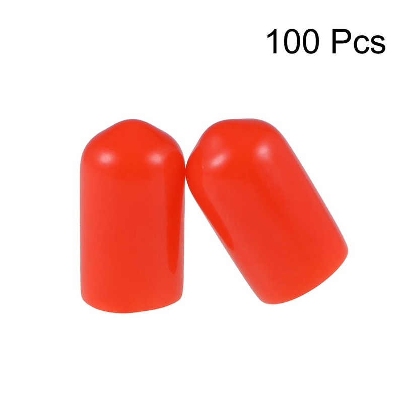 uxcell 100pcs Rubber End Caps 7mm ID Vinyl Round Tube