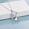 POPLYKE White Opal Dragonfly Necklace Charm Birthday Gift For Women
