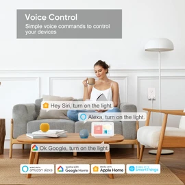 Onvis Matter Over Thread Smart Plug, Smart Mini Outlet, Works with Apple Home, Alexa & Google Home, 15A/1800W （4Pack）