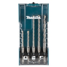 Makita E-15702 Centering Tip SDS-PLUS Hammer Drill Bit Set 5-Piece in Storage Box, Diameter 5-10 mm, Ideal for Concrete and Masonry