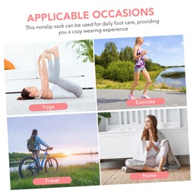 NOLITOY 1 Pair Slip Gel Heel Socks for Dry Cracked Feet Moisturizing Toeless Heel Socks