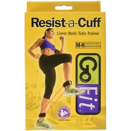 GoFit Resist-a-Cuff - Adjustable Ankle Cuffs, Green, Light to Medium, GF-Cuff-L-M