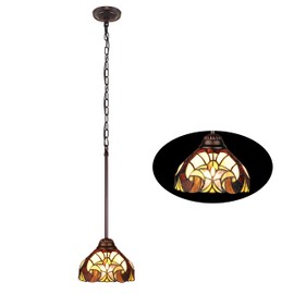 Chloe Lighting Liaison Victorian-Style 1-Light Mini Pendant 8" Shade
