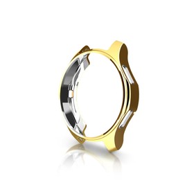 Outanaya Gear TPU Shock Protective Case Stylish Golden Cover for Smartwatch Easy Access to Buttons Ports Bumper Design for Daily Wear