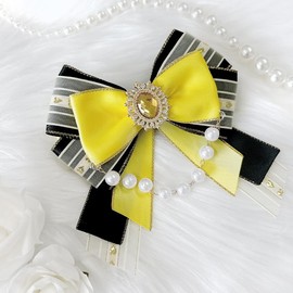 Penlight Ribbon with Pearl, Bijou, Cheering Fan, Concert, Live Color, Yellow