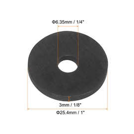 PATIKIL Rubber Washers, 60Pcs 1" OD x 1/4" ID x 1/8" Thickness Waterproof Abrasion Resistant Flat Rubber Grommets Spacer for Bolts Screws